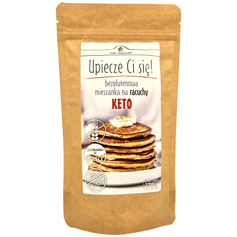 MIESZANKA DO WYPIEKU RACUCHÓW BEZGLUTENOWA KETO 170 g - PIĘĆ PRZEMIAN