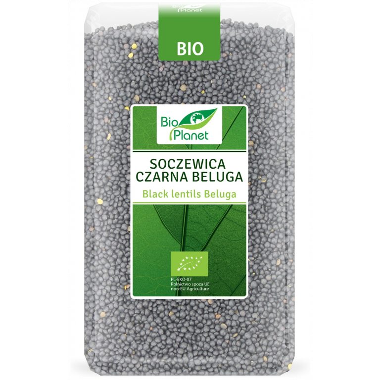 SOCZEWICA CZARNA BELUGA BIO 1 kg - BIO PLANET