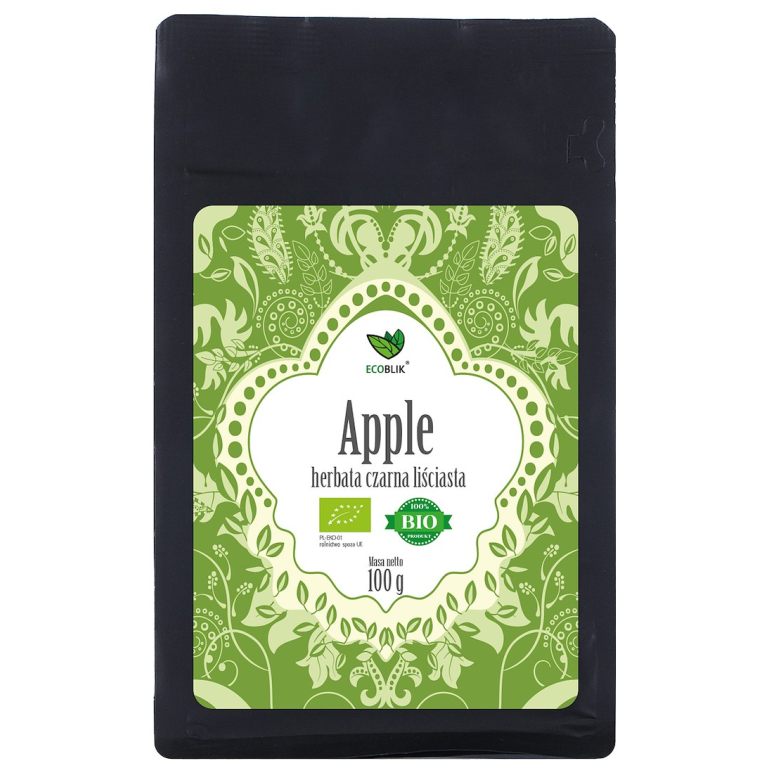 HERBATA CZARNA LIŚCIASTA JABŁKOWA BIO 100 g - ECOBLIK