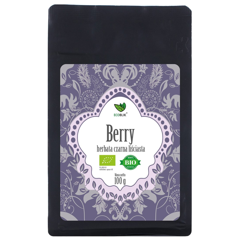 HERBATA CZARNA LIŚCIASTA OWOCE LEŚNE BIO 100 g - ECOBLIK
