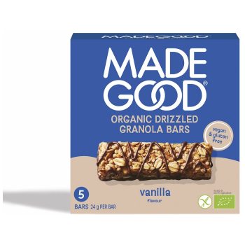 BATONIKI GRANOLA CRUNCHY SMAK WANILIA BEZGLUTENOWE BIO (5 x 24 g) 120 g - MADEGOOD
