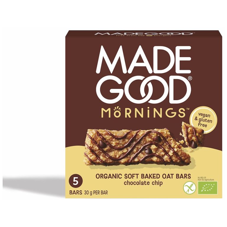 BATONIKI OWSIANE SOFT Z CZEKOLADĄ BEZGLUTENOWE BIO (5 x 30 g) 150 g - MADEGOOD MORNINGS