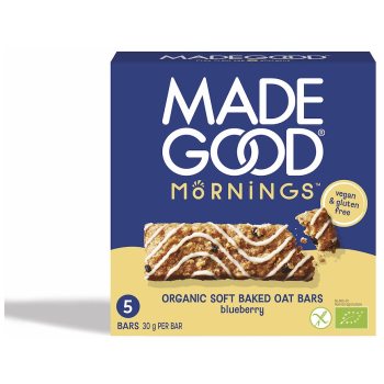 BATONIKI OWSIANE SOFT Z JAGODAMI BEZGLUTENOWE BIO (5 x 30 g) 150 g - MADEGOOD MORNINGS