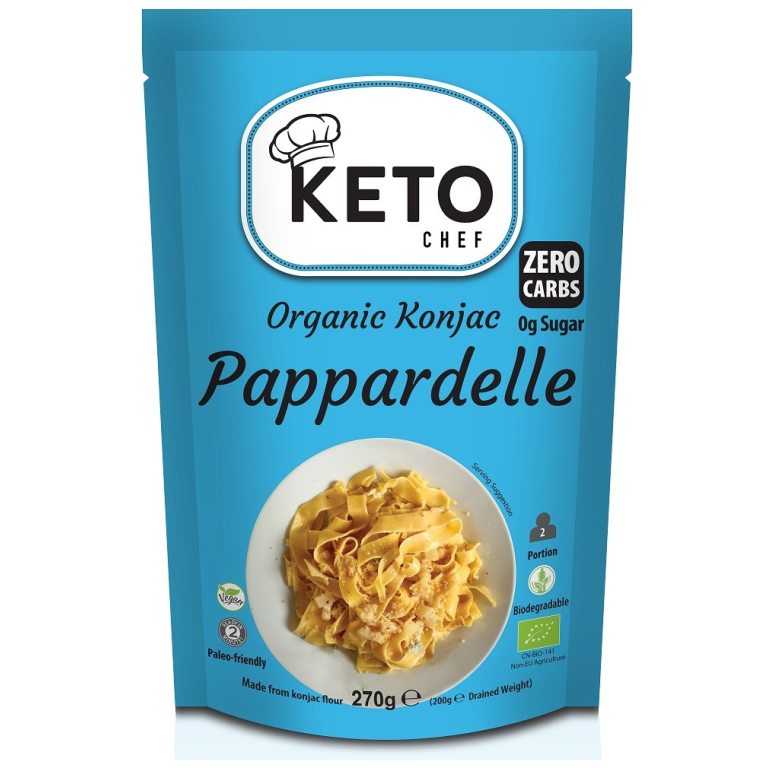 MAKARON (KONJAC) PAPPARDELLE BEZGLUTENOWY BIO 270 g (200 g) - KETO CHEF (BETTER THAN FOODS)