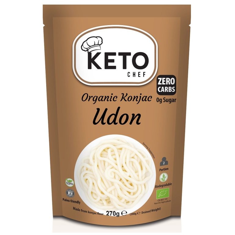MAKARON (KONJAC) UDON BEZGLUTENOWY BIO 270 g (200 g) - KETO CHEF (BETTER THAN FOODS)
