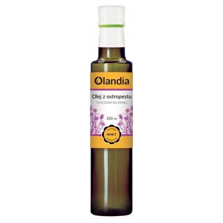 OLEJ Z OSTROPESTU PLAMISTEGO TŁOCZONY NA ZIMNO 250 ml - OLANDIA