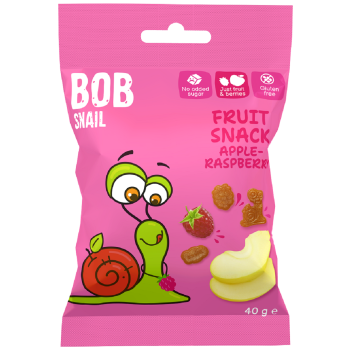 ŻELKI JABŁKO - MALINA BEZ ŻELATYNY BEZGLUTENOWE 40 g - BOB SNAIL