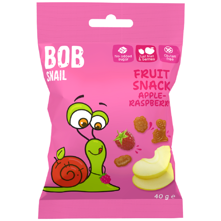 ŻELKI JABŁKO - MALINA BEZ ŻELATYNY BEZGLUTENOWE 40 g - BOB SNAIL