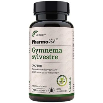 GURMAR EKSTRAKT (GYMNEMA SYLVESTRE) (360 mg) BEZGLUTENOWA 90 KAPSUŁEK - PHARMOVIT (CLASSIC)