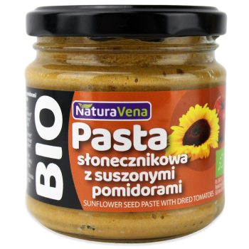 PASTA SŁONECZNIKOWA Z SUSZONYMI POMIDORAMI  BIO 185 g  - NATURAVENA