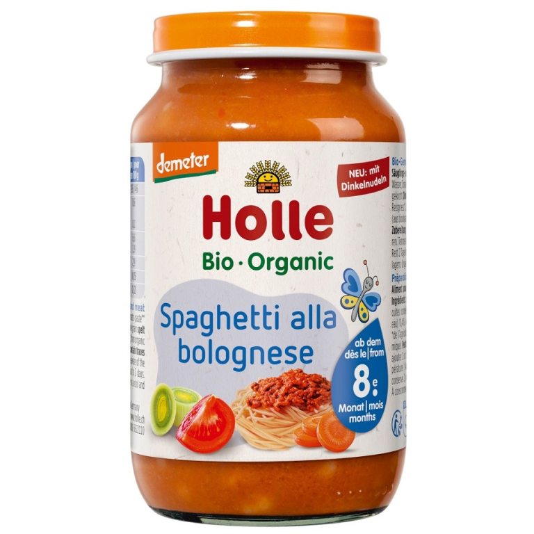 SPAGHETTI BOLOGNESE BEZ DODATKU CUKRÓW OD 8 MIESIĄCA DEMETER BIO 220 g (SŁOIK) - HOLLE