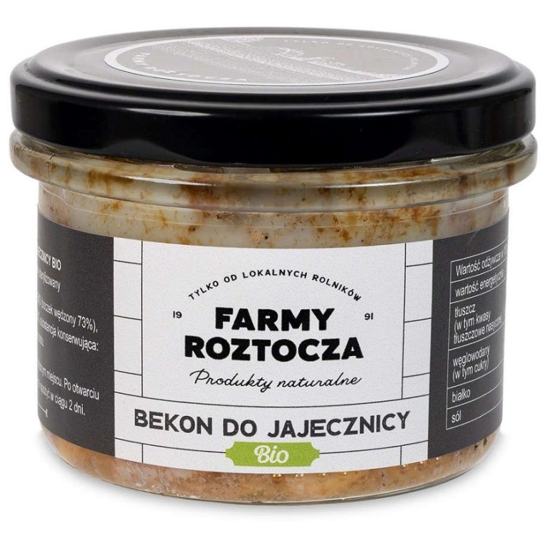 BEKON DO JAJECZNICY BIO 180 g (SŁOIK) - FARMY ROZTOCZA