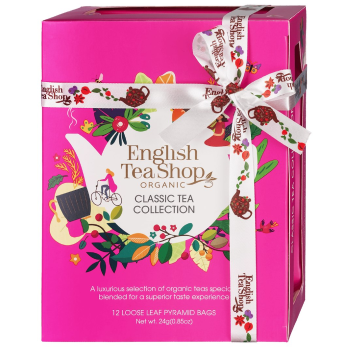 KOLEKCJA HERBAT I HERBATEK KLASYCZNYCH BIO PIRAMIDKI (CLASSIC – 12 SMAKÓW) (12 x 2 g) 24 g - ENGLISH TEA SHOP ORGANIC