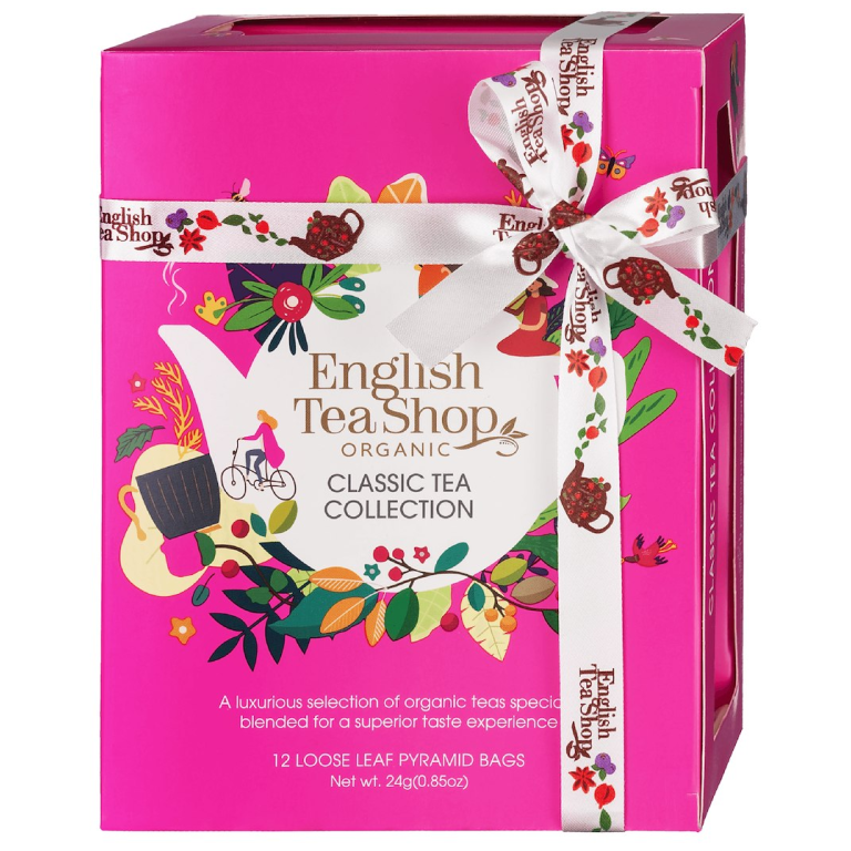 KOLEKCJA HERBAT I HERBATEK KLASYCZNYCH BIO PIRAMIDKI (CLASSIC – 12 SMAKÓW) (12 x 2 g) 24 g - ENGLISH TEA SHOP ORGANIC