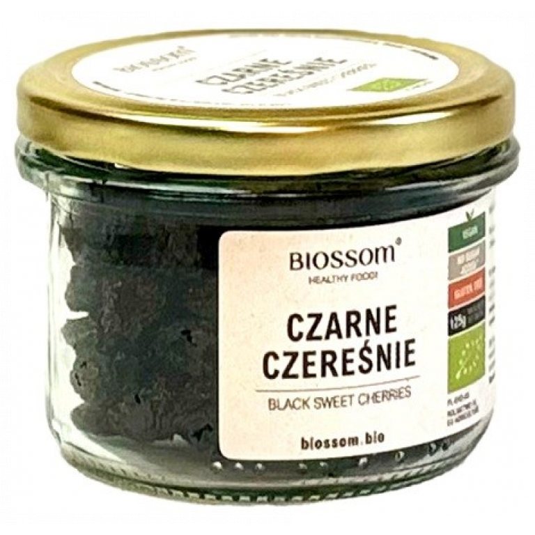 CZEREŚNIE CZARNE BEZGLUTENOWE BIO 125 g - BIOSSOM