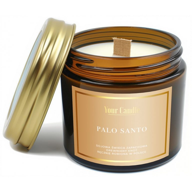 ŚWIECA SOJOWA ZAPACHOWA Z DREWNIANYM KNOTEM PALO SANTO 120 ml - YOUR CANDLE