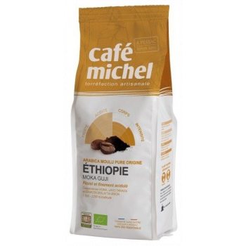 KAWA MIELONA ARABICA 100 % MOKA GUJI ETIOPIA FAIR TRADE BIO 250 g - CAFE MICHEL