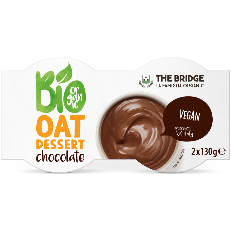 DESER OWSIANY CZEKOLADOWY BIO (2 x 130 g) 260 g - THE BRIDGE