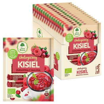 KISIEL INSTANT ŻURAWINA Z MALINĄ BEZGLUTENOWY BIO 30 g - DARY NATURY
