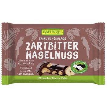 CZEKOLADA GORZKA Z ORZECHAMI LASKOWYMI BIO 100 g - RAPUNZEL