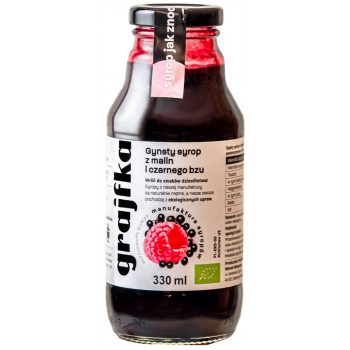 SYROP Z MALIN I CZARNEGO BZU BIO 330 ml - GRAJFKA