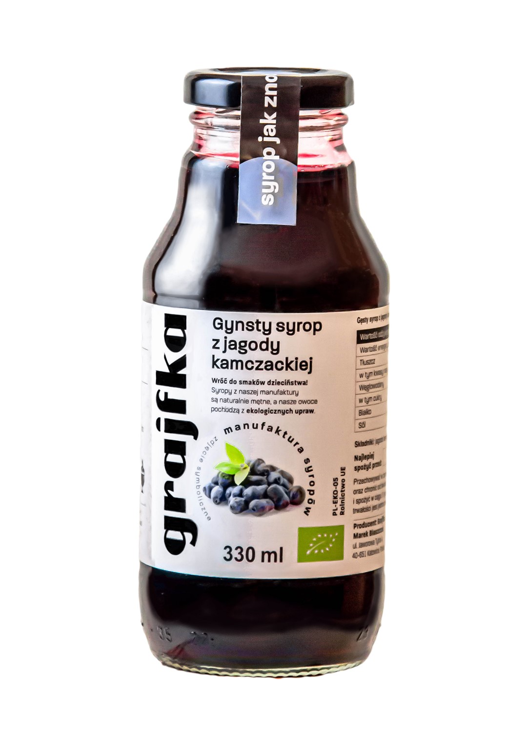 SYROP Z JAGODY KAMCZACKIEJ BIO 330 ml - GRAJFKA