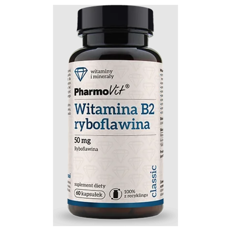 WITAMINA B2 (50 mg) BEZGLUTENOWA 60 KAPSUŁEK - PHARMOVIT (CLASSIC)