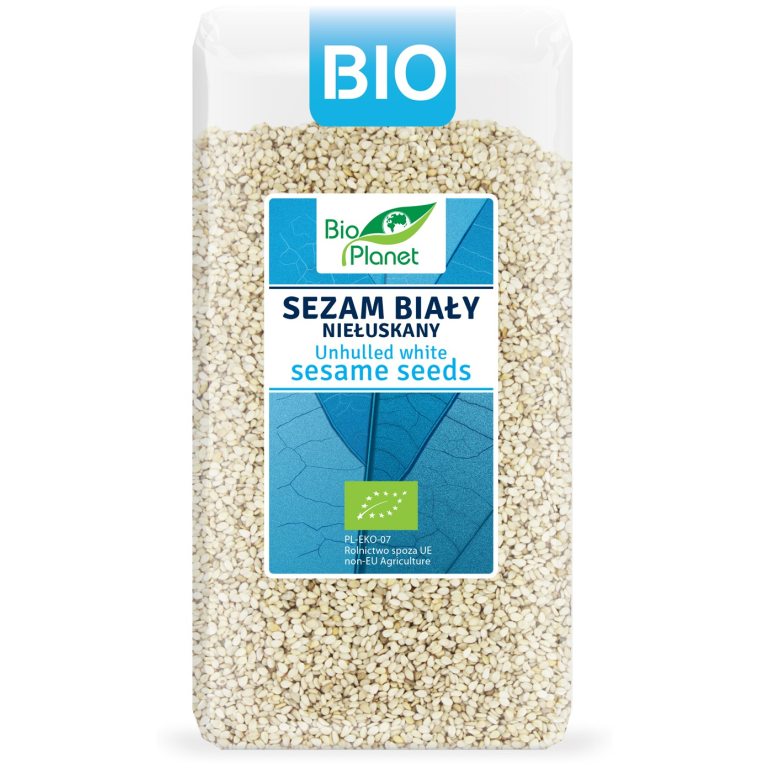 SEZAM BIAŁY NIEŁUSKANY BIO 400 g - BIO PLANET