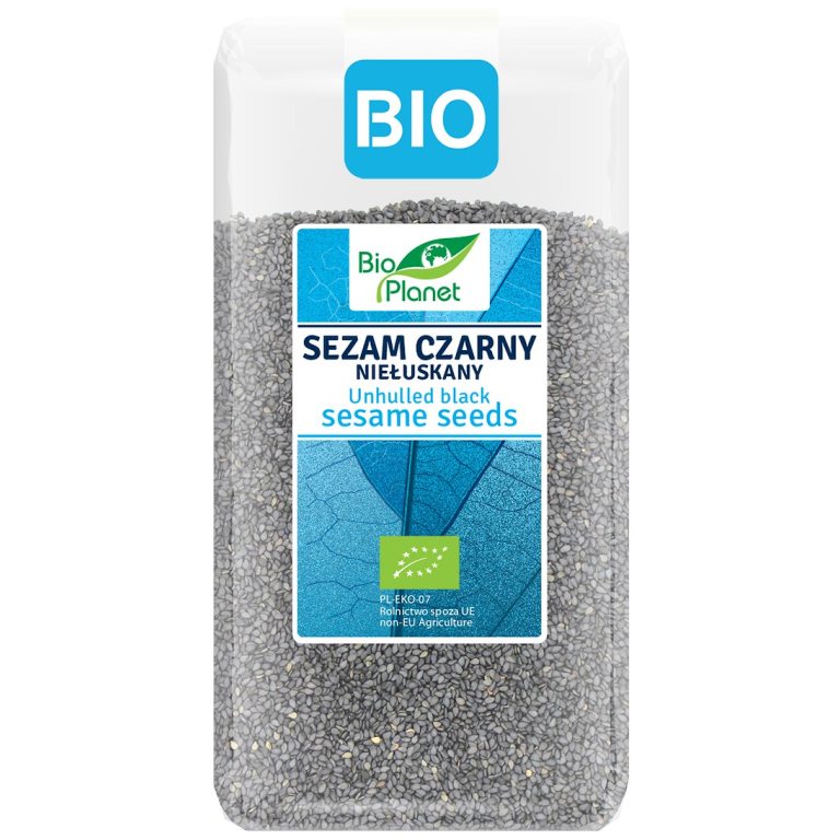 SEZAM CZARNY NIEŁUSKANY BIO 400 g - BIO PLANET