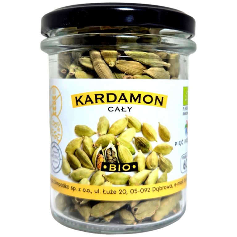 KARDAMON OWOCE BEZGLUTENOWY BIO 60 g - PIĘĆ PRZEMIAN