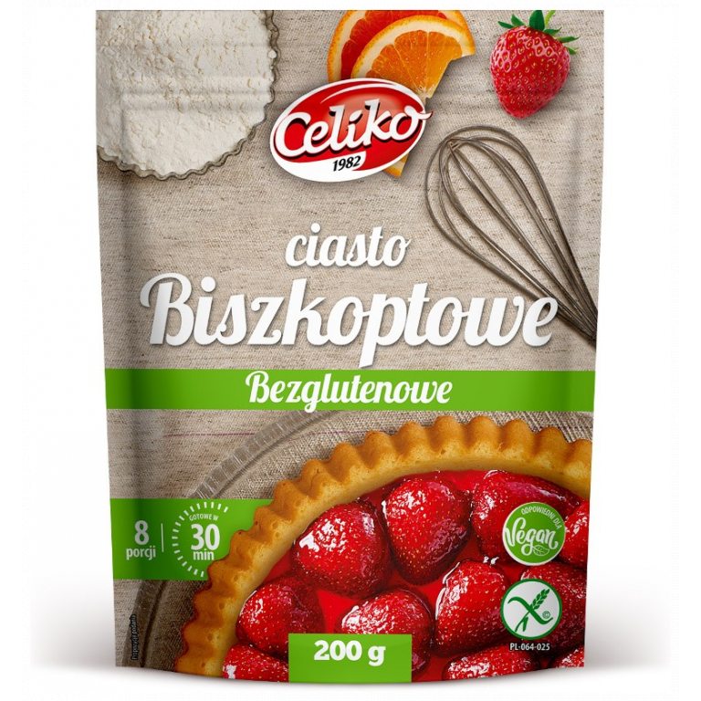 MIESZANKA DO WYPIEKU CIASTA BISZKOPTOWEGO BEZGLUTENOWA 200 g - CELIKO