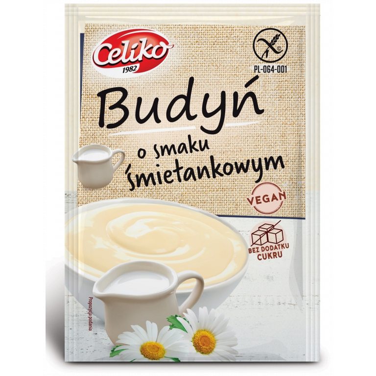 BUDYŃ O SMAKU ŚMIETANKOWYM BEZGLUTENOWY 40 g - CELIKO