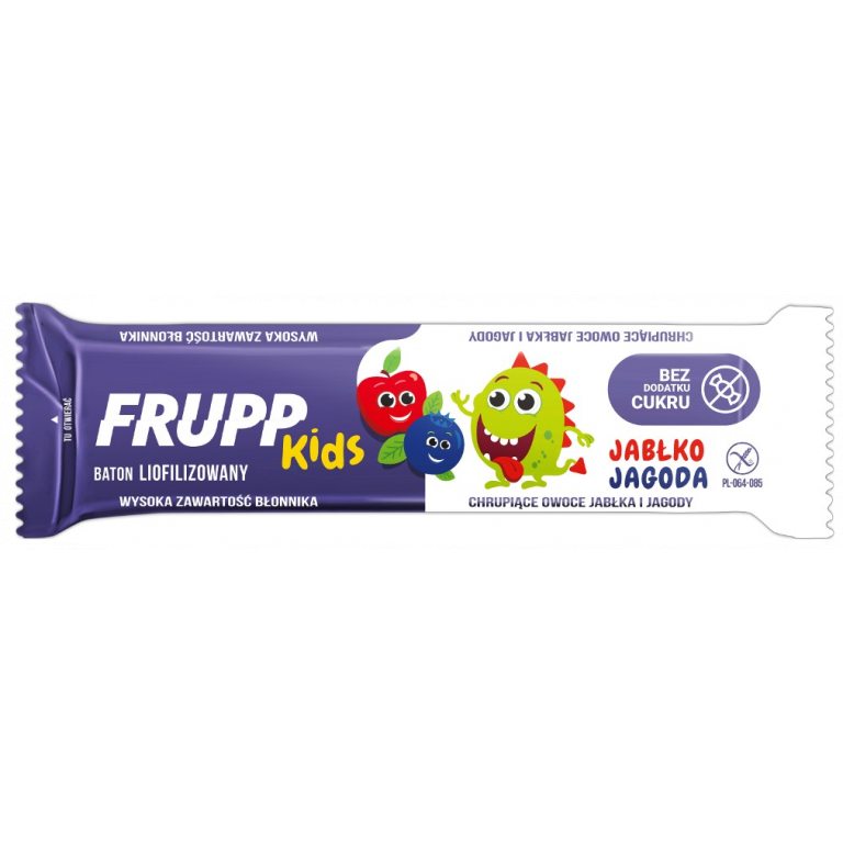 BATON DLA DZIECI LIOFILIZOWANY JABŁKO - JAGODA BEZGLUTENOWY 9 g - CELIKO (FRUPP KIDS)