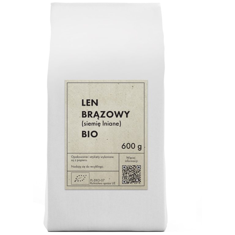 LEN BRĄZOWY (SIEMIĘ LNIANE) BIO 600 g - THE PLANET