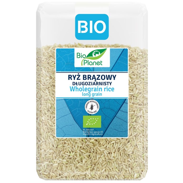 RYŻ BRĄZOWY DŁUGOZIARNISTY BEZGLUTENOWY BIO 2 kg - BIO PLANET