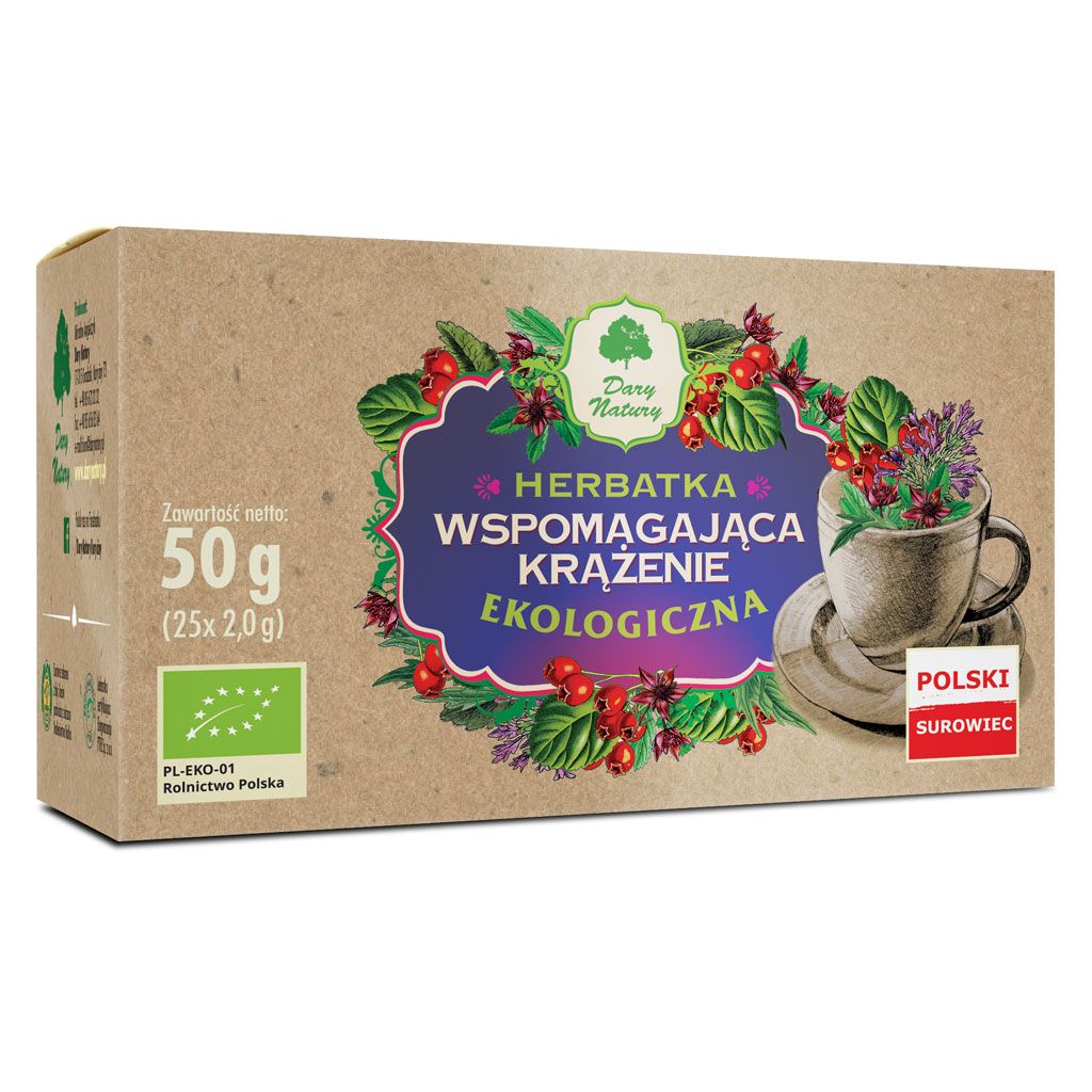 HERBATKA WSPOMAGAJĄCA KRĄŻENIE BIO (25 x 2 g) 50 g - DARY NATURY