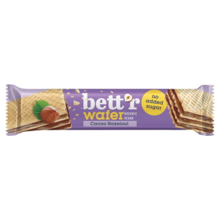 WAFELEK Z KREMEM ORZECHOWO - KAKAOWYM BEZ DODATKU CUKRÓW BIO 30 g - BETT'R