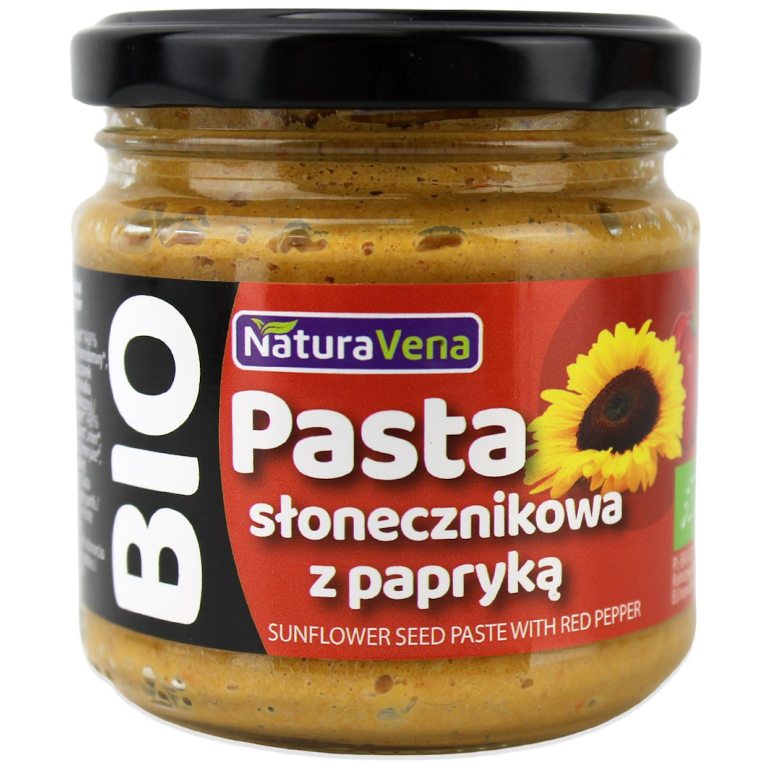 PASTA SŁONECZNIKOWA Z PAPRYKĄ BIO 185 g - NATURAVENA