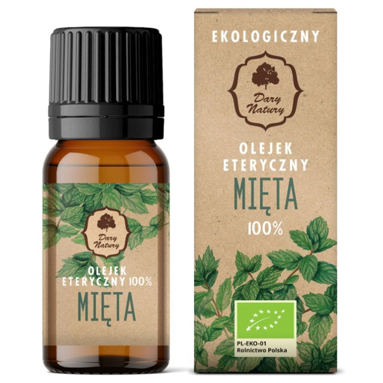 OLEJEK ETERYCZNY MIĘTA PIEPRZOWA BIO 10 ml - DARY NATURY