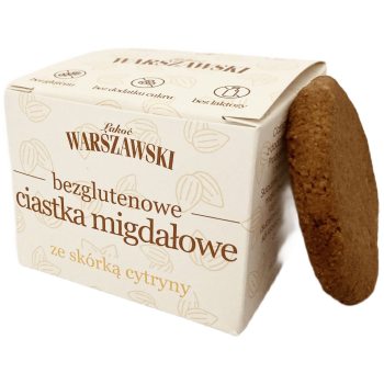 CIASTKA MIGDAŁOWE ZE SKÓRKĄ CYTRYNY BEZ DODATKU CUKRÓW BEZGLUTENOWE 150 g - ŁAKOĆ WARSZAWSKI