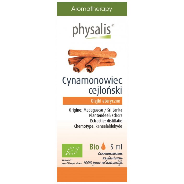 OLEJEK ETERYCZNY CYNAMONOWIEC CEJLOŃSKI BIO 5 ml - PHYSALIS