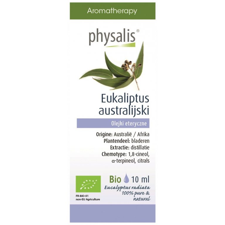 OLEJEK ETERYCZNY EUKALIPTUS AUSTRALIJSKI BIO 10 ml - PHYSALIS