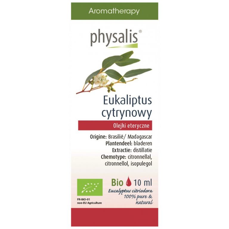 OLEJEK ETERYCZNY EUKALIPTUS CYTRYNOWY BIO 10 ml - PHYSALIS