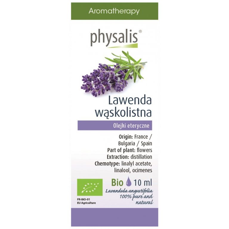 OLEJEK ETERYCZNY LAWENDA WĄSKOLISTNA BIO 10 ml - PHYSALIS