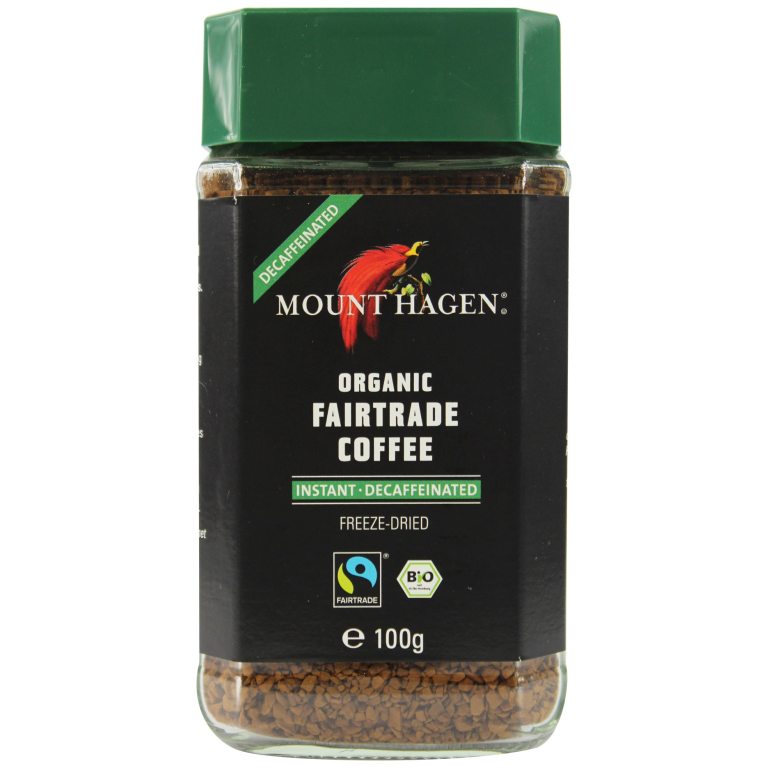 KAWA ROZPUSZCZALNA BEZKOFEINOWA ARABICA/ROBUSTA FAIR TRADE BIO 100 g - MOUNT HAGEN