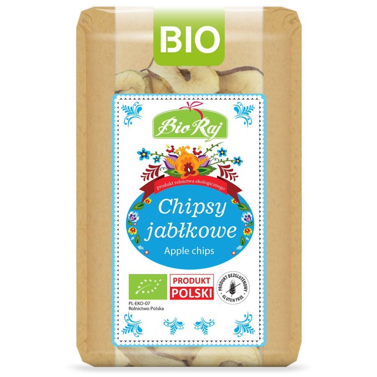 CHIPSY JABŁKOWE BEZGLUTENOWE BIO (POLSKA) 50 g - BIO RAJ
