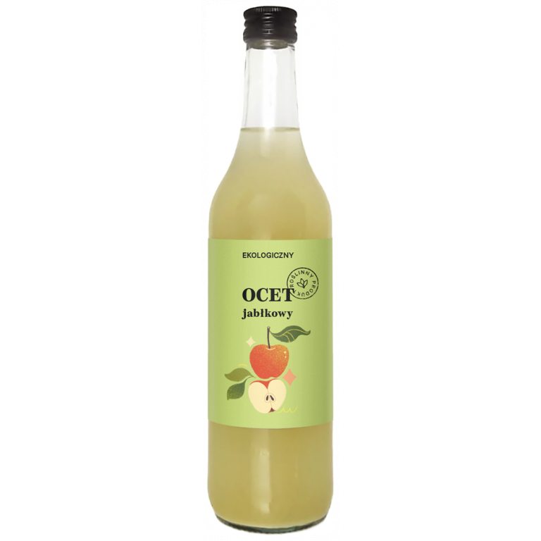 OCET JABŁKOWY 4 % NIEFILTROWANY  BIO 500 ml - DELIKATNA (ZAKWASOWNIA)