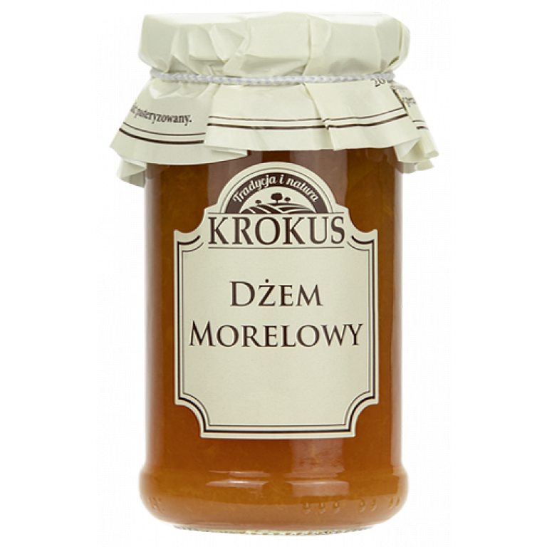 DŻEM MORELOWY O OBNIŻONEJ ZAWARTOŚCI CUKRU BEZGLUTENOWY 235 g - KROKUS