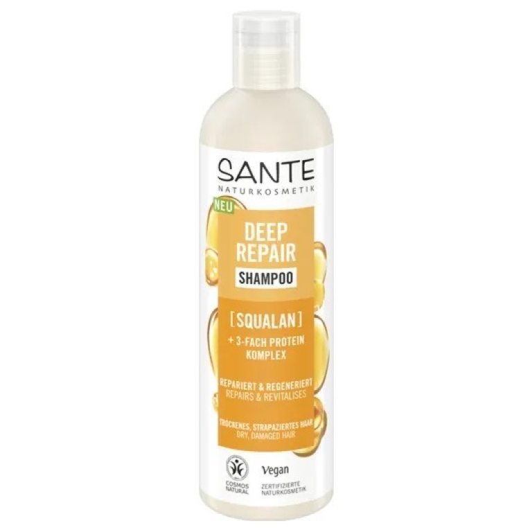 SZAMPON REGENERUJĄCY DO WŁOSÓW SUCHYCH I ZNISZCZONYCH SKWALAN I POTRÓJNY KOMPLEKS PROTEINOWY ECO 250 ml - SANTE