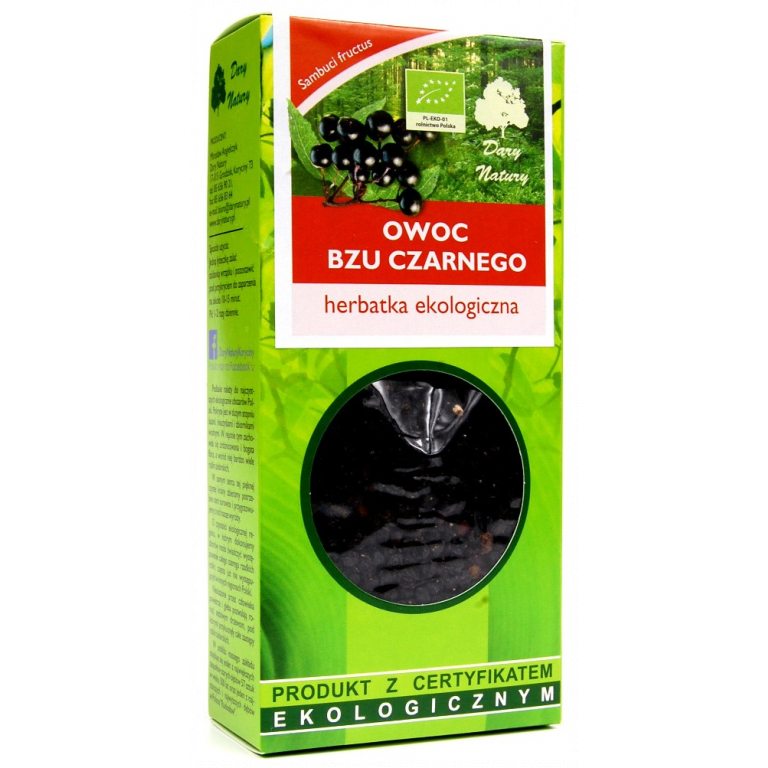 HERBATKA OWOC CZARNEGO BZU BIO 100 g - DARY NATURY